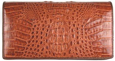 Brown Genuine Alligator Leather Lady's Handbag